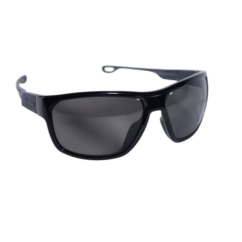 Carrera Men's Wraparound Sport Polarized Sunglasses - Black / Grey Mirror - NWT